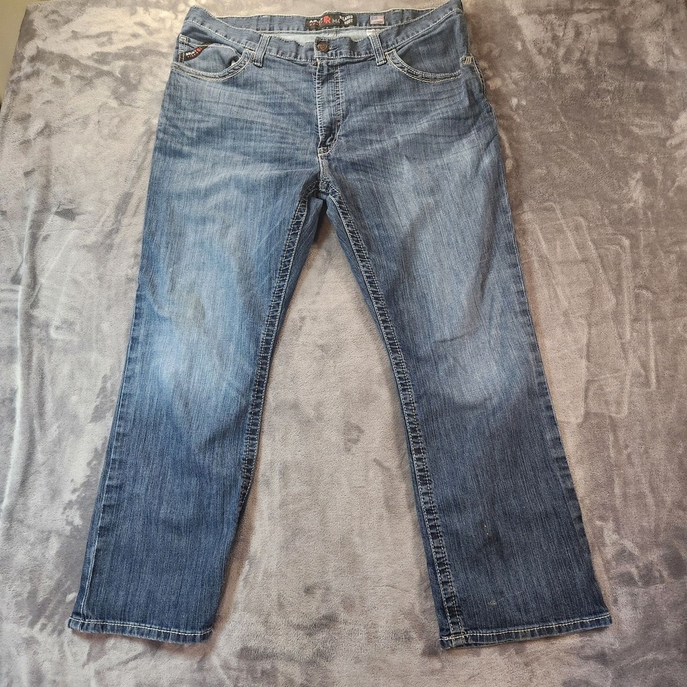 Ariat FR Jeans Mens 40x30 Blue M4 Relaxed Boot Cut Flame Resistant Workwear